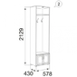 Атлант 2Р Шкаф комбинированный с вешалкой
